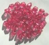 50 7mm Raspberry Bell Flowers